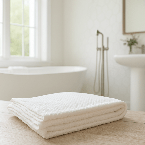 Drap de bain 100 X 150 Damier - NEUF - Yuna