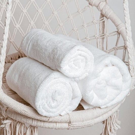 Drap de bain blanc seconde vie - Yuna