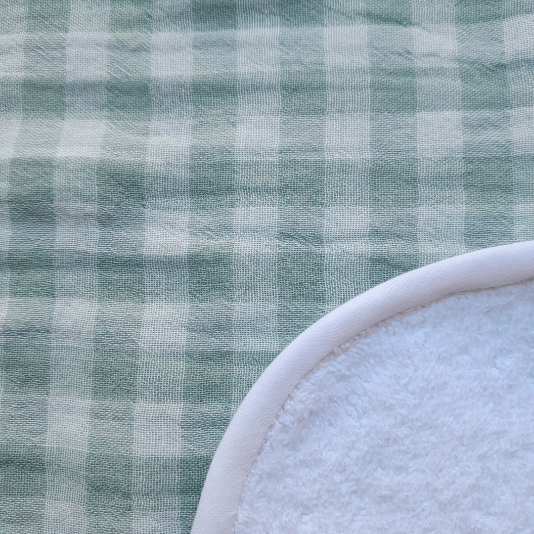 Grand bavoir bébé upcyclé - Yuna