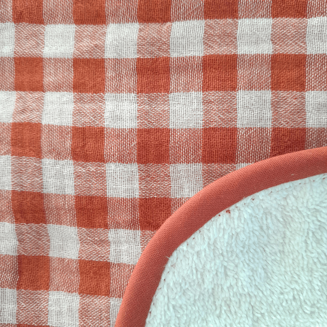 Grand bavoir bébé upcyclé - Yuna