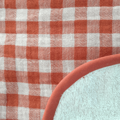 Grand bavoir bébé upcyclé - Yuna