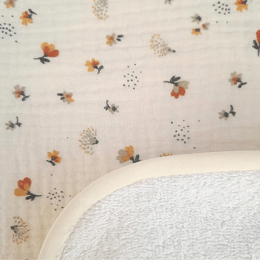 Grand bavoir bébé upcyclé - Yuna