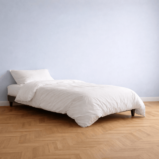 Housse de couette en satin de coton blanche – seconde vie - Yuna